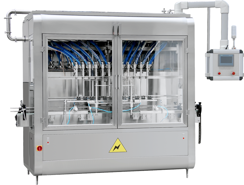 全自動(dòng)灌裝旋蓋貼標(biāo)聯(lián)動(dòng)生產(chǎn)線