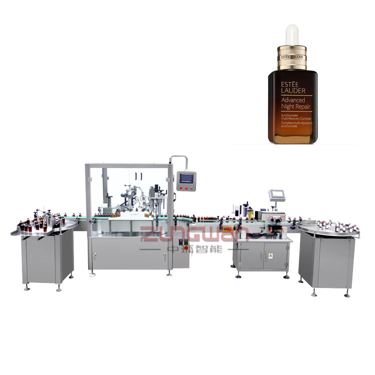 精華乳灌裝機制造商，價格便宜液體灌裝旋蓋機，灌裝聯(lián)動生產(chǎn)線