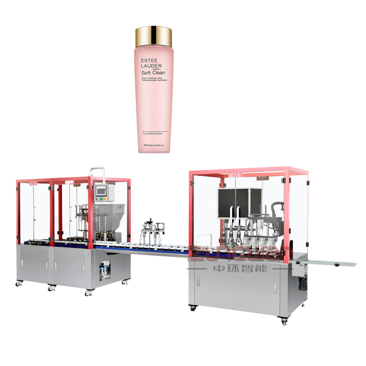 安徽省彩妝粉水液體灌裝機，品質(zhì)售后無憂水乳膏霜灌裝旋蓋機