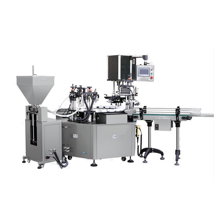 湖州液體灌裝機(jī)制造廠商，水乳膏霜灌裝旋蓋一體機(jī)價(jià)格