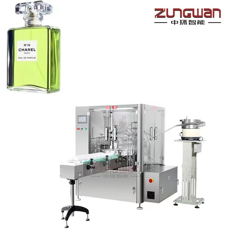香水灌裝機(jī)天津廠家，香蜜伺服旋蓋機(jī)，香霧灌裝旋蓋生產(chǎn)線