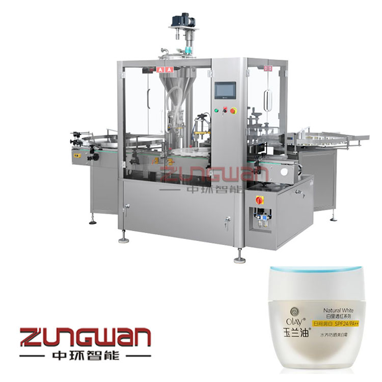 膏霜灌裝機(jī)生產(chǎn)線，全自動(dòng)膏體灌裝旋蓋機(jī)，軟膏包裝生產(chǎn)線
